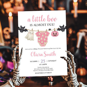 Invitation Baby shower de linge de maison rose
