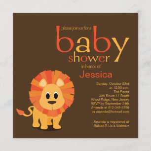 Invitation Baby shower de lion
