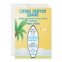 Invitation Baby shower de Little Surfer Dude