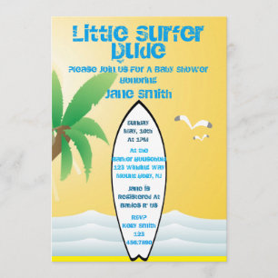 Invitation Baby shower de Little Surfer Dude