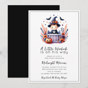 Invitation Baby shower de Little Warlock Halloween