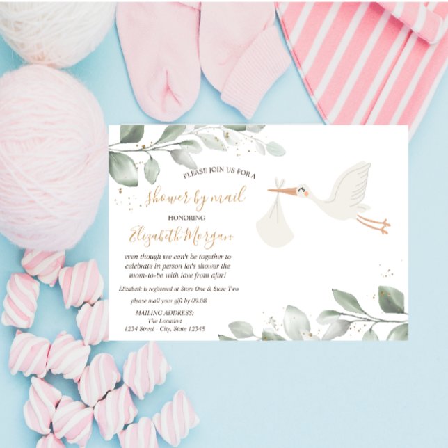 Invitation Baby shower de livraison de stockage par courrier (Créateur téléchargé)