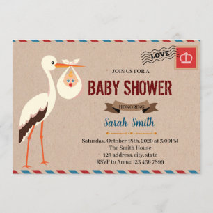 Invitation Baby shower de livraison spécial
