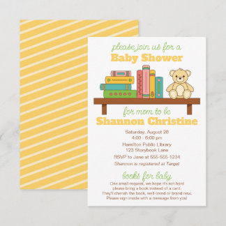 Invitation Baby shower de livre | Livres pour bébé