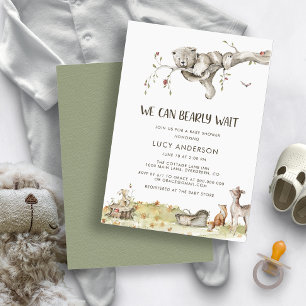 Invitation Baby shower de l'ours des bois