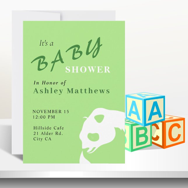 Invitation Baby shower de l'ours Panda (Créateur téléchargé)