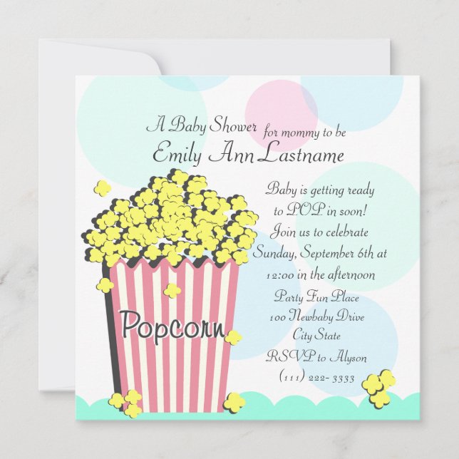 Invitation Baby shower de maïs (Devant)