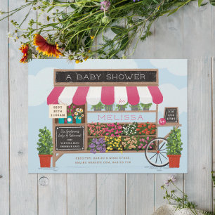 Invitation Baby shower de marché de l'agriculteur de Panier à