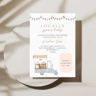 Invitation Baby shower de marché des fermiers cultivés locale