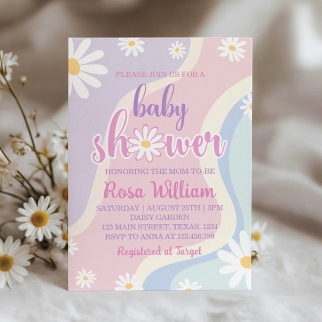Invitation Baby shower de marguerite super (Créateur téléchargé)