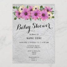 Baby shower de marguerites lavande et jaune