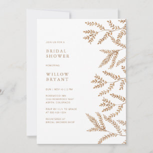 Invitation Baby Shower de Mariage Aquarelle d'Automne