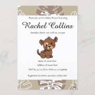 Invitation Baby shower de marionnettes