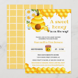 Invitation Baby shower de miel doux