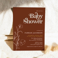 BABY SHOWER de moutarde rouille de FARRAH Retro 70