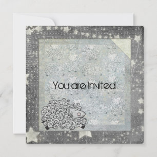 Invitation Baby shower de mouton endormi