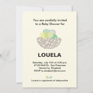 Invitation baby shower de nid
