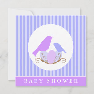 Invitation Baby shower de nids d'oiseaux