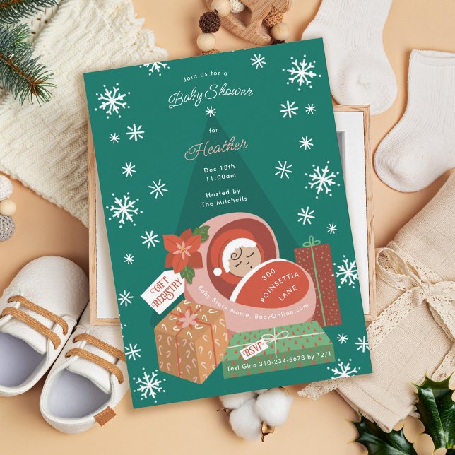 Invitation Baby shower de Noël (Créateur téléchargé)
