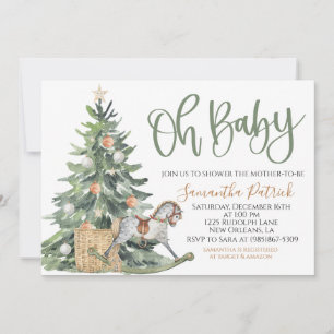 Invitation Baby shower de Noël Hygge