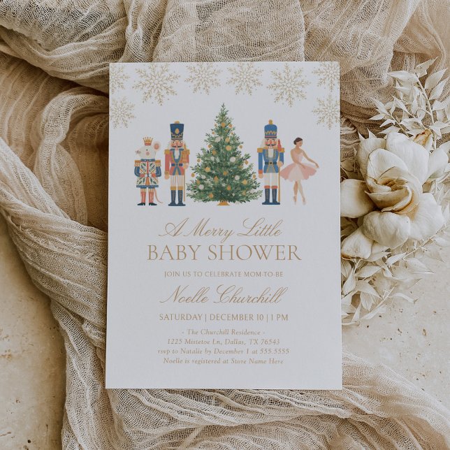 Invitation Baby shower de Noël Nutcracker (Créateur téléchargé)