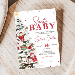 Invitation Baby shower de Noël père Noël Baby Clothes