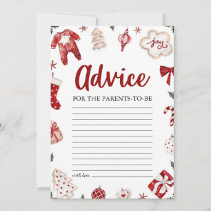 Invitation Baby shower de Noël rouge Conseils pour les parent