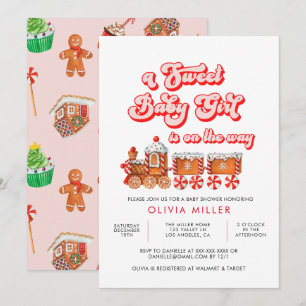 Invitation Baby shower de Noël Watercolor moderne