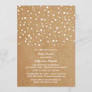 Invitation Baby shower de nuit étoilé