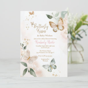 Invitation Baby shower de papillons Broussards