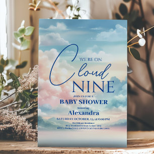 Invitation Baby shower de parties scintillant arc-en-ciel Clo