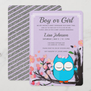 Invitation Baby shower de Parties scintillant de chou en fleu