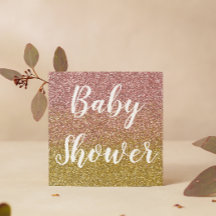 Baby shower de Parties scintillant rose et Gold Om