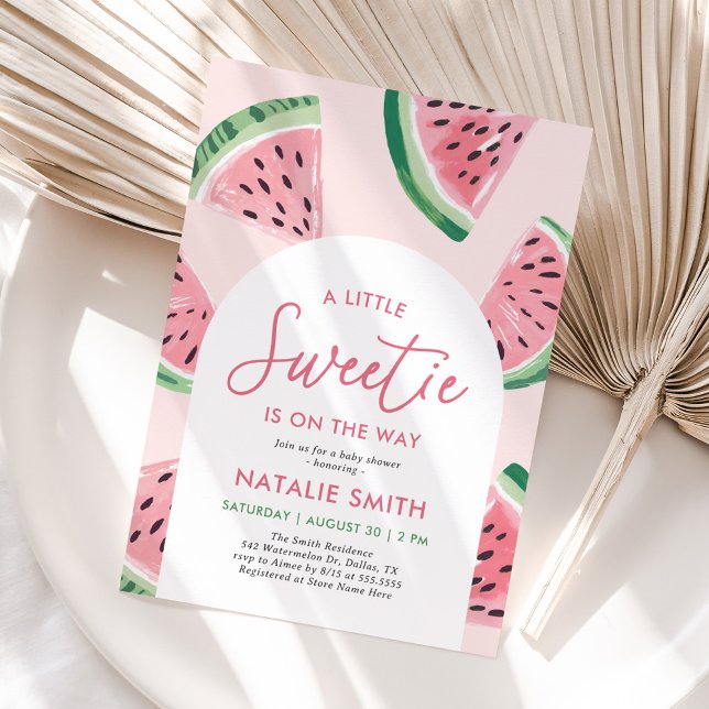 Invitation Baby shower de pastèque (Créateur téléchargé)