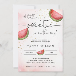 Invitation Baby shower de pastèque Little Sweeti