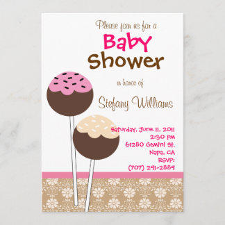 Invitation Baby shower de pâtisseries