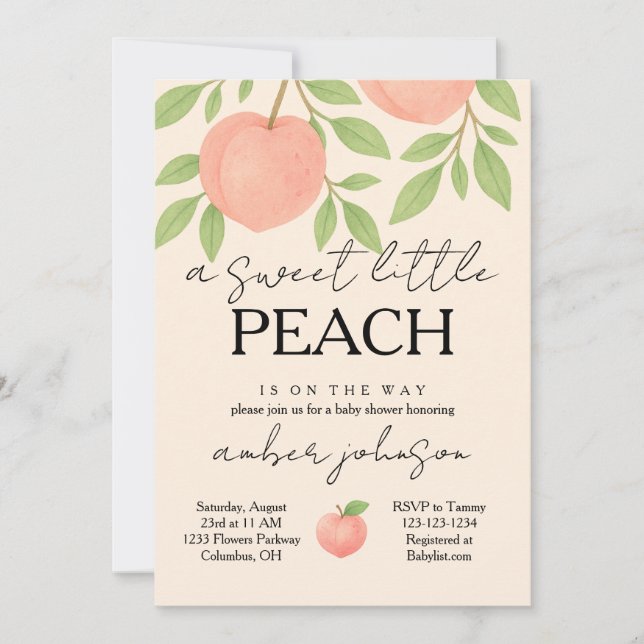 Invitation Baby shower de pêche (Devant)