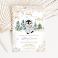Baby shower de Penguin de l'Arctique d'hiver