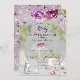 Invitation Baby shower de Peonies et Bunny Brunch