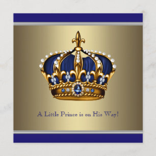 Invitation Baby shower de petit-garçon Prince Prince de la Co