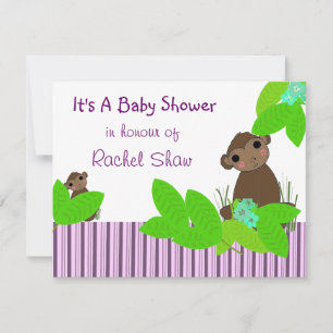 Invitation Baby shower de petit singe