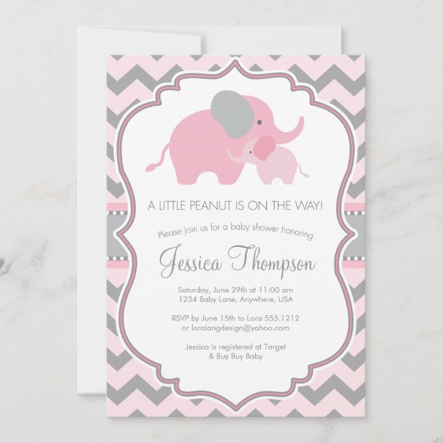 Invitation Baby shower de Petite Arachide (Devant)