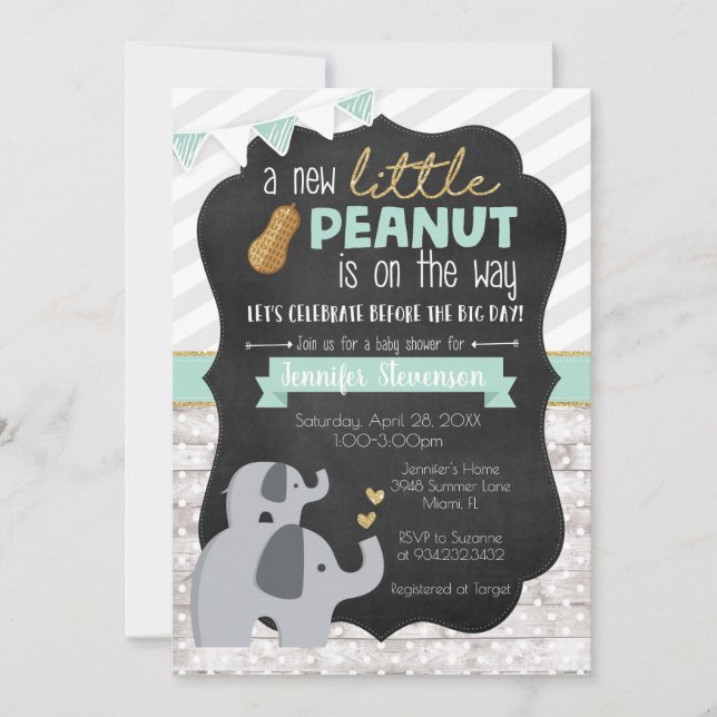 Invitation Baby shower de Petite Arachide (Devant)