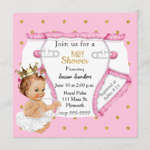 Invitation Baby shower de petite fille