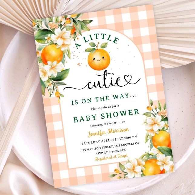 Invitation Baby shower de petites villes Citrus Neutre pour l (Créateur téléchargé)