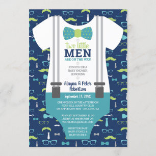 Invitation Baby shower de petits hommes, Cravate d