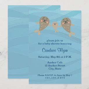 Invitation Baby shower de phoques