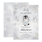 Baby shower de pingouin d'hiver