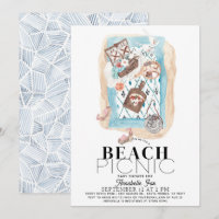 Baby shower de pique-nique de plage Indigo