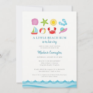 Invitation Baby shower de plage d'été moderne